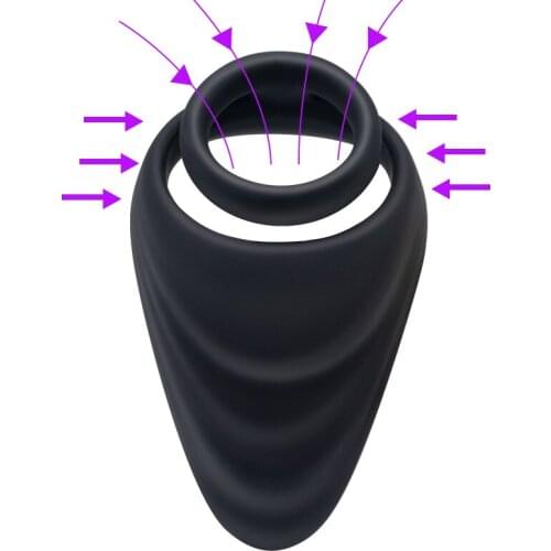 Silicone Penis Ring Scrotum Lock Delay Ejaculation Perineum Massage Cock Rings Sex Toys For Men Testicles Teardrop Cockring