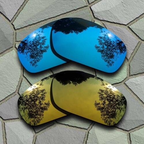 Sky Blue&Yellow Golden Sunglasses Polarized Replacement Lenses for Oakley Jawbone
