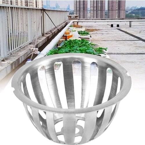 Stainless Steel Floor Drain Cover Roof Anti-blocking Sewer Outlet Filter Screen Cover Round Rainwater Bucket Outdoor