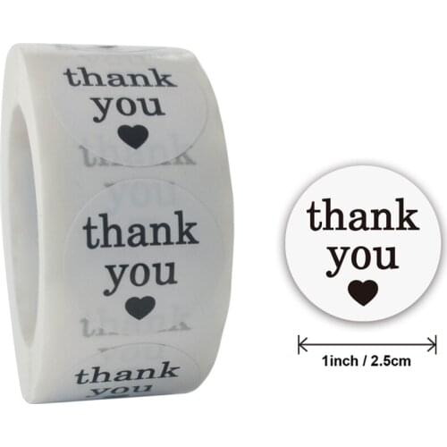50-500pcs New Thank You Supporting My Business Stickers Seal Labels Turning One Favors Envelope Supplies Stationery Stickers