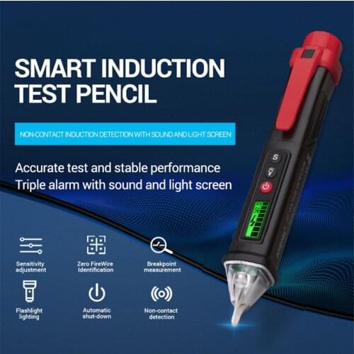 VC1010 12-1000V Digital Voltage Detectors Volt Current Electric Test Pencil AC/DC Non-Contact Pen Tester Meter