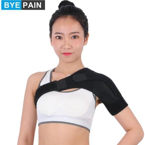 1Pcs BYEPAIN Compression Shoulder Brace Shoulder Support Strap Wrap Belt Band Pads and Sleeves Protector - One Size