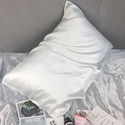 100 Silk Pillowcase Beauty Chinese Pure Natural Mulberry Hair Luxury 16 Momme White 75x52cm