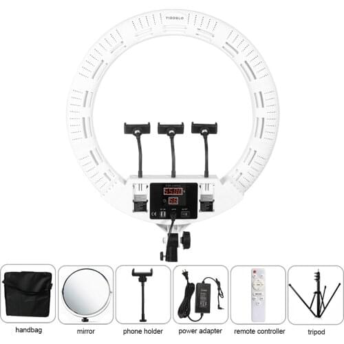 100w Ring Lamps Lights Dimmable with Tripod 22inch Bi-color Yidoblo FD-640II Photography Lighting Photo Studio Light USB Support