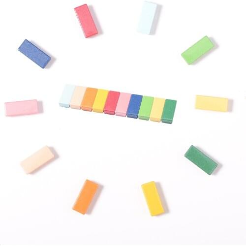 20pcs square enamel tile beads metal glitter tila myiuki beads rainbow jewelry making kit diy charm bracelet spacer beads gift