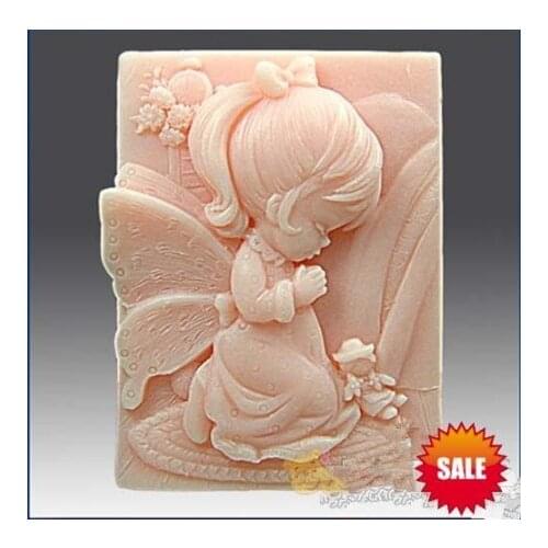 3.3" Praying Angel 50001 Craft Art Silicone Soap mold Craft Molds DIY