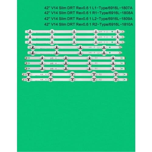 5set=50pcs LED Backlight bar for Panasonic TX-42AS750E TX-42AS740E TX-42AS740B 6916L-1807A 1808A 1809A 1810A LC420DUF VG F1