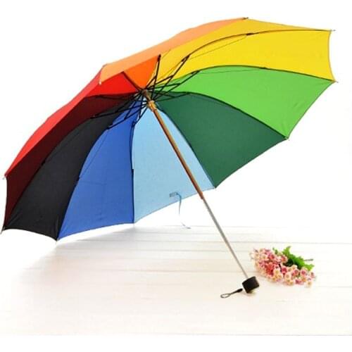 Aurora mz1161 gradient rainbow umbrella UV umbrella folded umbrella advertising umbrella