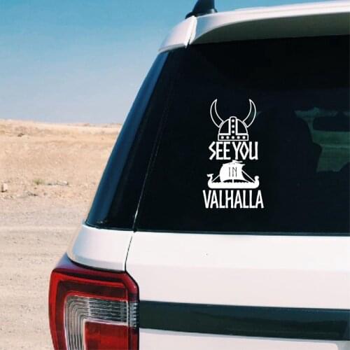 "See you Valhalla" car sticker cross country diesel vehicle motorcycle auto parts personalized decoration car fun Decal PVC