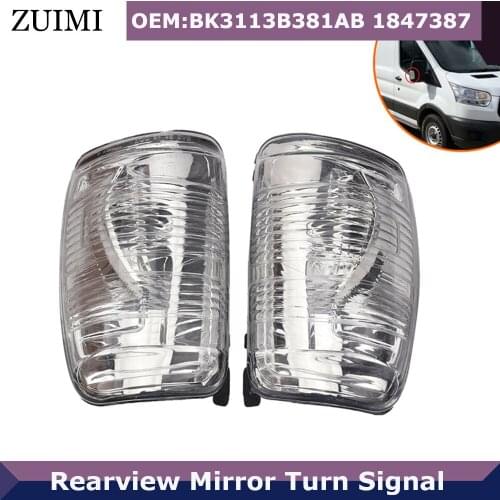 BK3113B381AB 1847387 Rearview Mirror Turn Signal Shell Case Wing Mirror Indicator Lens Left Side For Ford Transit Mk8 2014-2019