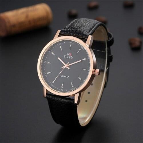 Stylish Optimum Hour Clock SOXY Brand Watch Women Luxury Gold Quartz Watch Fashion Leather Ladies Watch Relojes Relogio Feminino