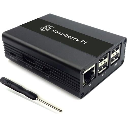 Black Aluminum Metal Case for Raspberry Pi 3 Compatible with Raspberry 2 B+ Protective Shell