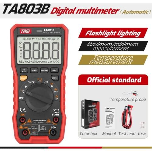 Digital Multimeter 2000 Counts True RMS Universal Meter Tester Voltmeter Ammeter Amperemeter AC/DC Voltage & Current Resistance
