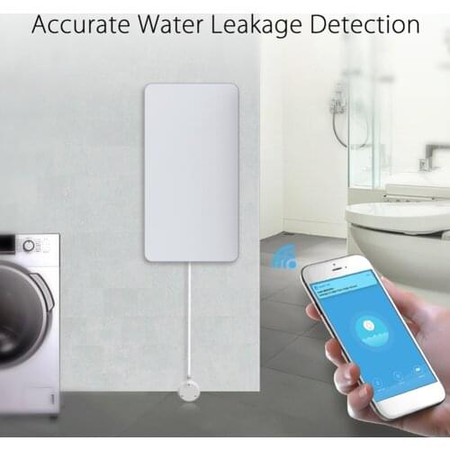 Water Sensor Flood Water Leak Sensor WiFi Water Leak Alarm Sensor Overflow Alert Works with Tuya Smart/Smart Life Accessories