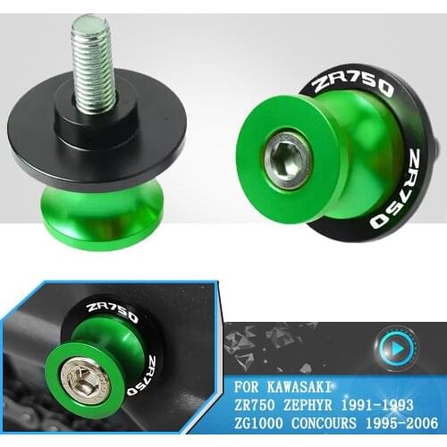 For Kawasaki ZR750 ZEPHYR ZG1000 CONCOURS 1995-2006 8MM/10MM Motorcycle Accessories Aluminum Swingarm Spools Slider Stand Screws