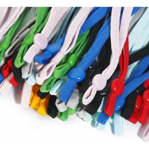 5mm Adjustable Mask Elastic Band Cord with Buckle Stretchy Mask Earloop Lanyard Earmuff Rope DIY Making Supplies