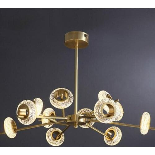 European modern light luxury living room bedroom all copper dining room lamp designer creative net red Pendant Lights LX110702