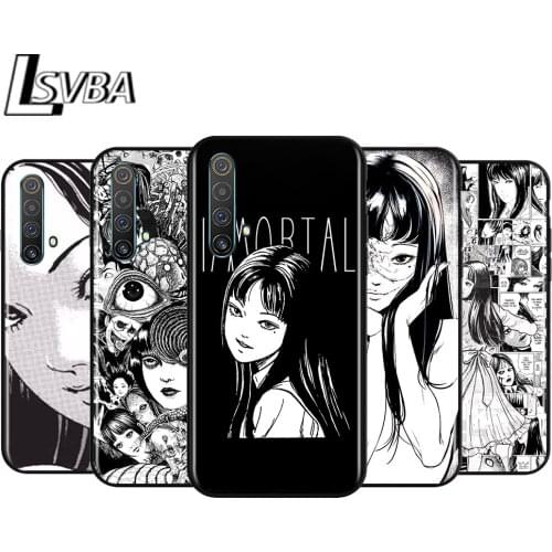 Junji Ito Tees Horror for OPPO Realme V15 X5 X3 X50 X7 X2 C17 C11 C3 C2 7 7i 6 6S 6i 5 3 2 Pro Soft Black Phone Case