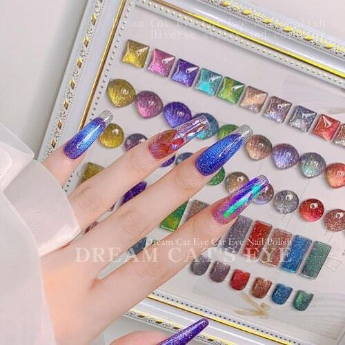 8ml Cat Eyes Nail Polish Soak Off Luminous Magic Crystal Cat Eye UV Gel Magnetic Glitter Soak Off Nail Gel Varnish Dream Nail