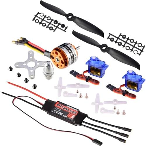 Hobbywing 40A ESC 9imod D2826 2200KV Brushless Motor 9G Servo 5*5E Propeller Power System RC Fixed Wing Part