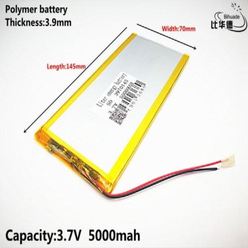 Liter energy battery Good Qulity 3.7V,5000mAH,3970145 Polymer lithium ion / Li-ion battery for TOY,POWER BANK,GPS,mp3,mp4