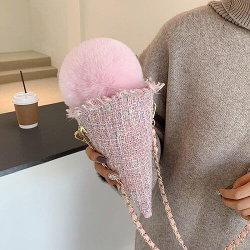 Mini Wool Leather Crossbody Bags for Women 2020 Chain Shoulder Handbags and Purses Womens Branded Luxury Fashion Hand Bag