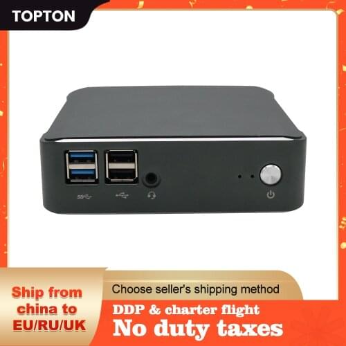 TOPTON Mini PC Windows 10 Intel i7 10510U i5 10210U i3 8145U 2*DDR4 M.2 Nuc Computer Portable PC Type-C 4K 60Hz HD2.0 DP