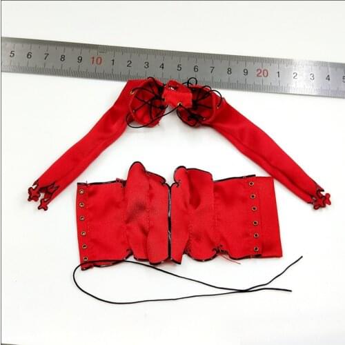 SUPER DUCK SET054 1/6 Magical Girl Accessories Set Vest Bib Sleeve Full Set Model For Action Figure DIY Accessories