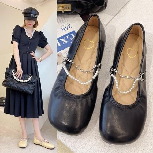 2021 New Spring and Summer New Soft Bottom Shallow Mouth with Flat Bottom Fresh Literary Comfortable Single Shoes