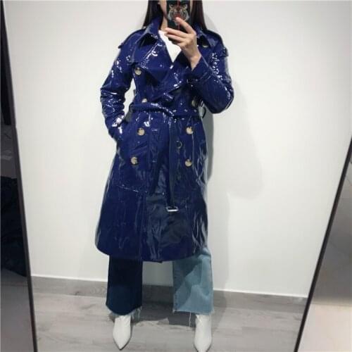 Real leather coat women leather windbreak coat