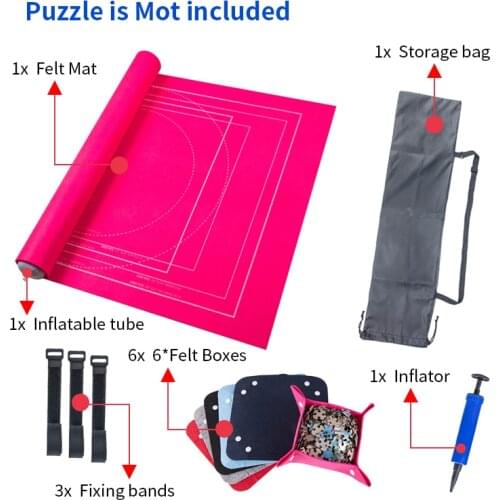 Jigsaw Mat Jigsaw Roll Felt Mat Game Mat Jigsaw Blanket 1000 Pieces 1500 Pieces 2000 Pieces Jigsaw Accessories Portable Travel S