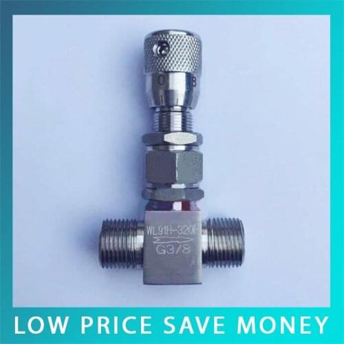Sampling Adjustable Needle Valve 304 G Type Screw Thread Stainless Steel Flow Control Valve