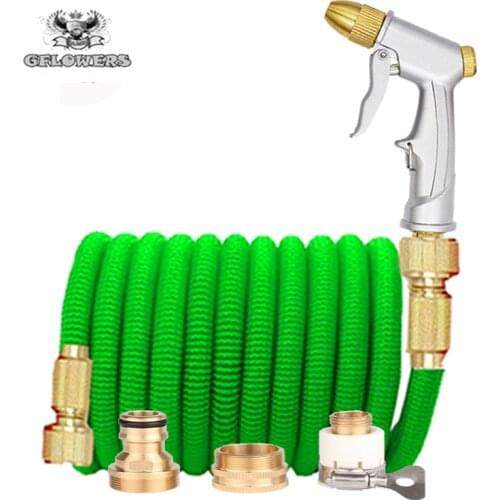 25ft-150ft expandable garden hose with water gun adjustable nozzle flexible pipe hose high pressure spray foam for car wash