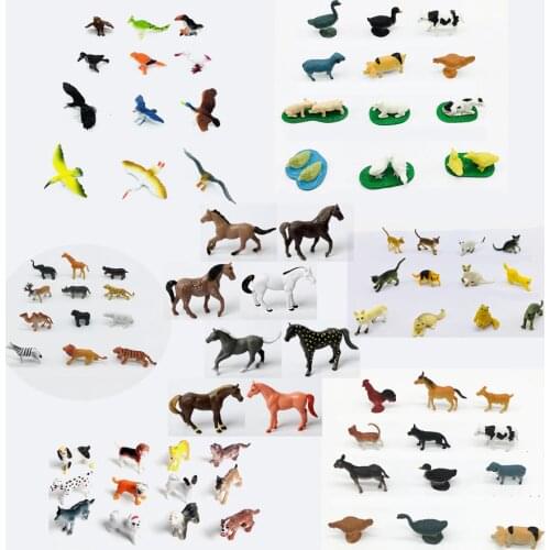 Realistic Action figure Wild Animal model Toy,Horse,cat,birds,pet dog Animal Play Sets Classroom Educational Animal Figures