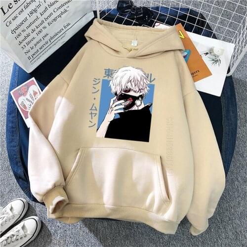 Anime Tokyo Ghoul Kinkiken Plus Size Hoodies Women Print Harajuku Clothes Men Japanese Sweatshirt Hip Hop Streetwear Warmth