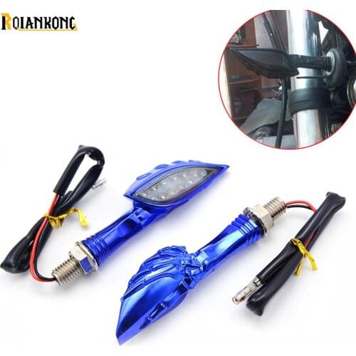 Universal Motorcycle LED Flashing Turn Signal Light 12 Led Indicator Light For Kawasaki Ninja HONDA SUZUKI YAMAHA