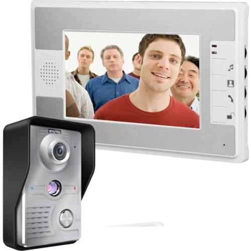 Mountainone 7 Inch Smart IP Video Door Phone Intercom System with 1x 1000TVL Wired Doorbell Camera Support Unlock
