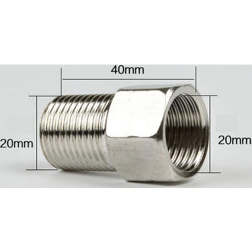 Bushing 1/2" BSPP Male x Female Coupling 201 Stainless Steel Pipe Fitting Connector Joint Adapter Length 40mm