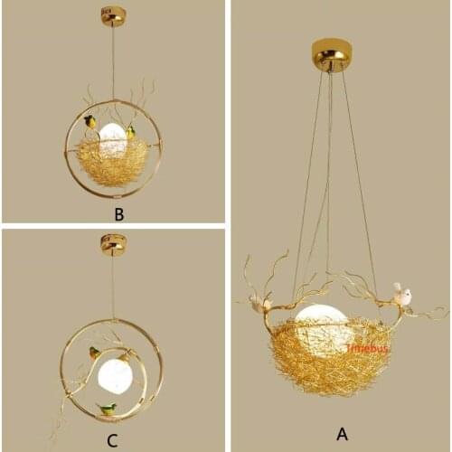 High-end Fashion Hanging Lamp Nordic Dinging Room Pendant Lights Personality Aluminum Hanging Light Cafe Bar Art Pendant Lamps