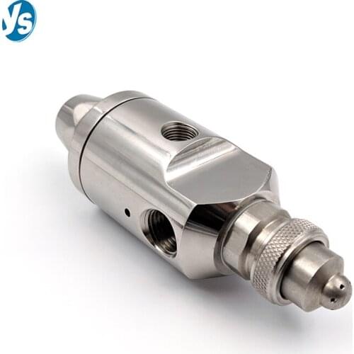 YS New 1/4" JAU Compressed Air Mix Liquid Finely Atomized Spray Nozzle, JAU Air-actuated Air Water Mixing Atomizing Nozzle