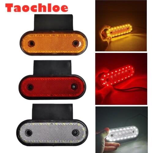 10pcs LED Amber 24v Side Marker Side Marker light clearance lights For Truck Pickup Trailer Bus 12v Vehicle Car with brackets