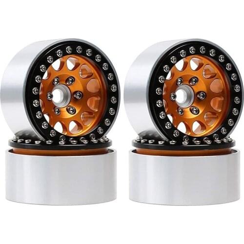 4PCS 1/10 RC Rock Crawler Aluminum 2.2 Beadlock Wheel Rims for Axial SCX10 Capra Wraith 90048 90018 Traxxas TRX4