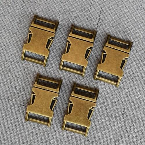 50 Pcs/Lot 15mm Bronze Detach Use For Outdoor Sports Bags Students Luggage Travel Release Buckle Accessories