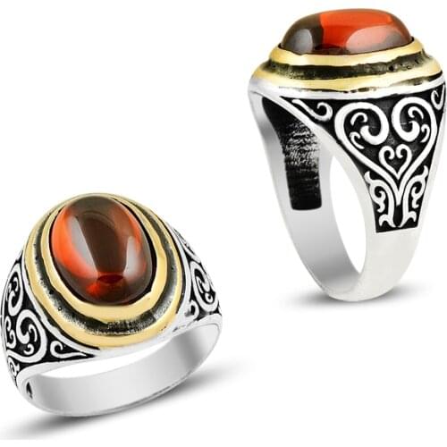 925 Silver Handcraft Classic Ottoman Rings for Men