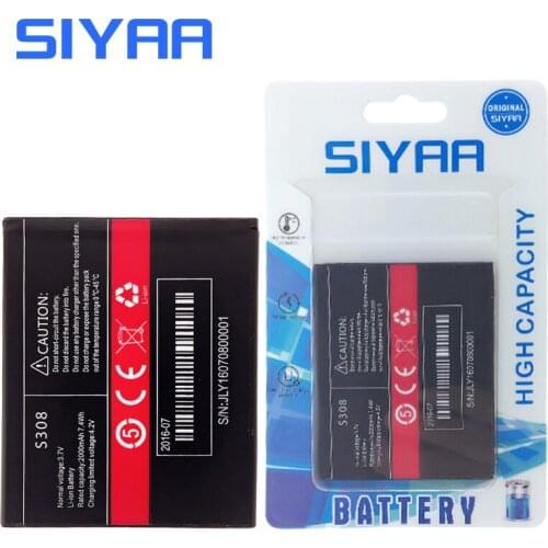 SIYAA S308 Original Phone Battery For Cubot S308 High Capacity 2000mAh Replacement Batteries Free Shipping Best Quality
