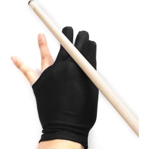 Snooker Billiard Glove Nylon Pool Cue Shooters Left Hand 3 Fingers Gloves Billiard Accessories for Unisex Women and Men