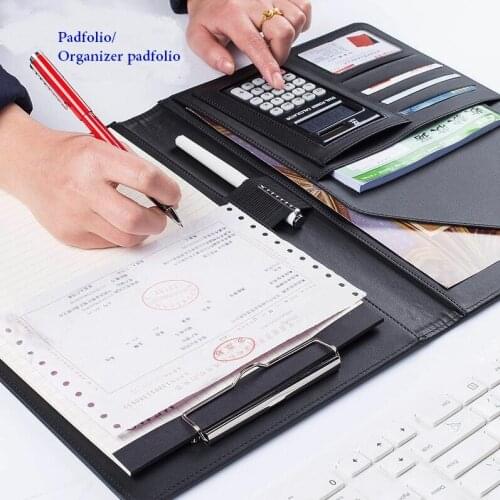 PU n05 n54 Padfolio with Money/Bill Cases with A4 Clipboard n46 Pad School n28 Folios Notebook