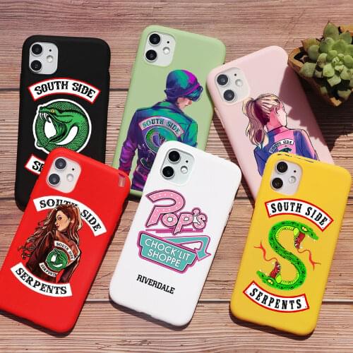 PUNQZY Riverdale TV Show southside POPS color Phone Case For iPhone 12 11 pro max 5 SE XR 6s 8 7 Plus X XS MAX TPU Silicone case