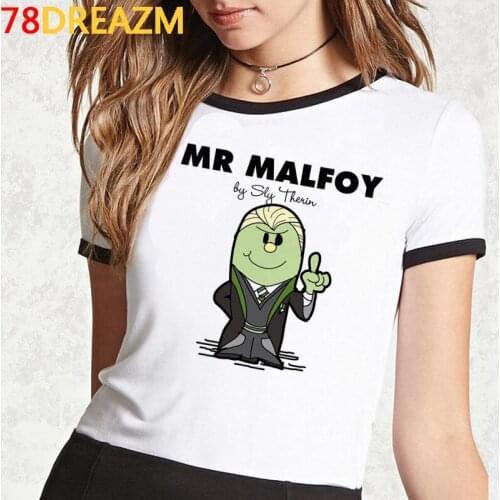 Draco Malfoy summer top women couple 2021 aesthetic grunge casual t-shirt summer top couple clothes vintage