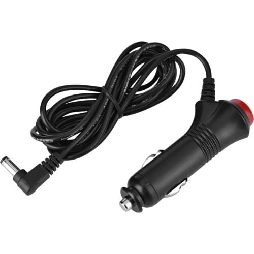 12V Car Cigarette Lighter Cable 5.5 X 2.1mm 90° Angle DC Charging Port Adapter Cable Cord With Switch​ Indicator Light
